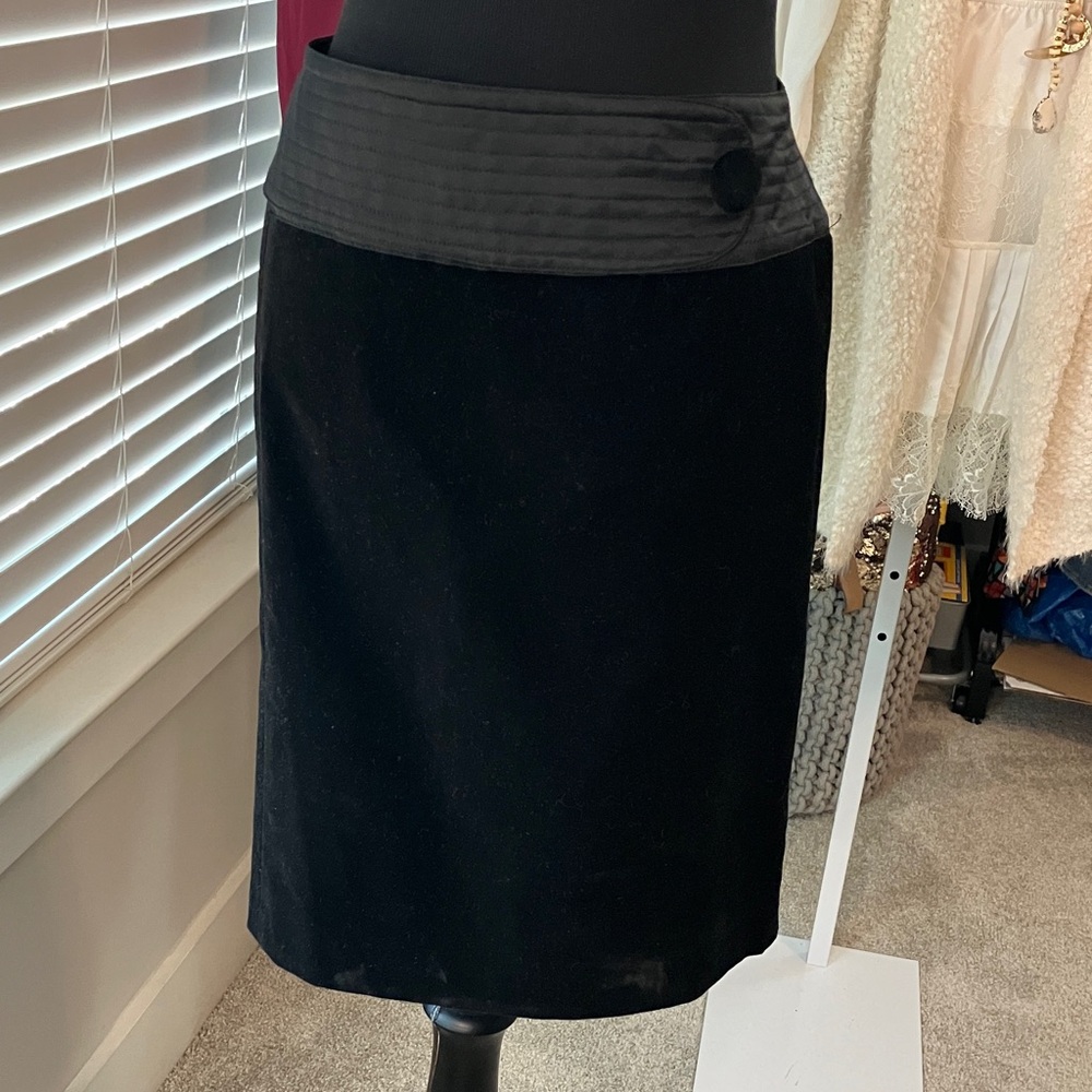 Behnaz Sarafpour Elegant Black Pencil Skirt